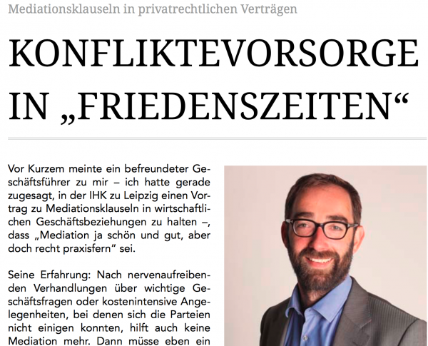 Konfliktvorsorge in Friedenszeiten