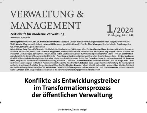 Aufsatz: Konflikte als Entwicklungstreiber im Transformationsprozess der öffentlichen Verwaltung, in: Verwaltung & Management, 30. Jg. (2024), Heft 1, S. 3-11