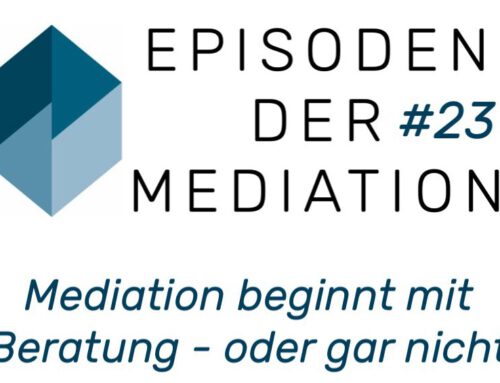 Mediation begins as conflict counselling or not at all (INKOVEMA Podcast EdM #23)