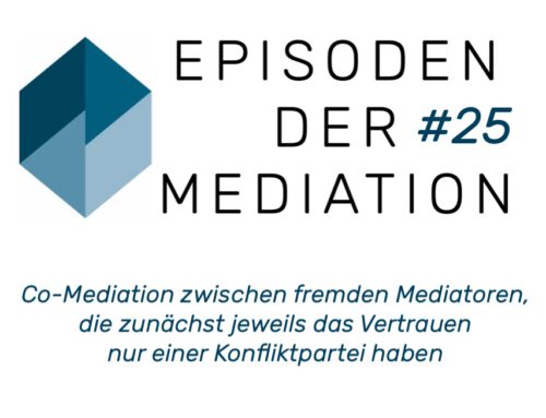 Co-Mediation durch Mediatoren, die zunächst jeweils das Vertrauen nur einer Konfliktpartei haben, aber gemeinsam beauftragt werden würden. (INKOVEMA-Podcast EdM #25)